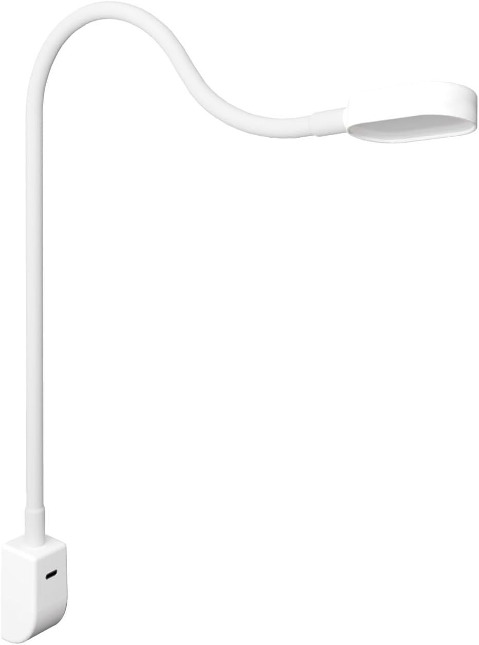 LED-Bettleuchte mit flexiblem Arm, dimmbar, USB-C, 1er Set Weiss