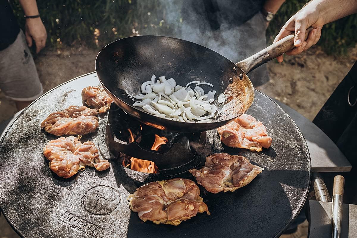 5-teiliges BBQ-Disk Wok-Set mit Wok-Krone