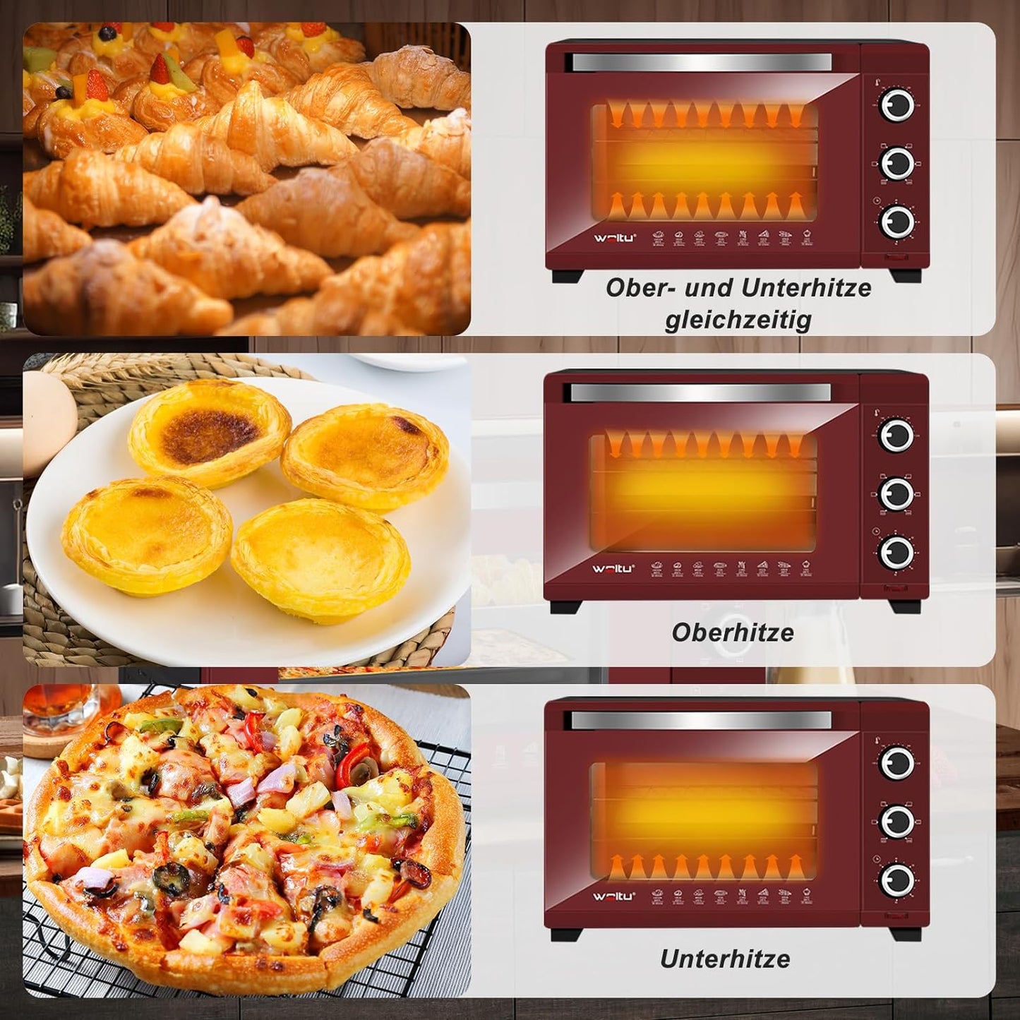 Minibackofen, Schwarz+rot