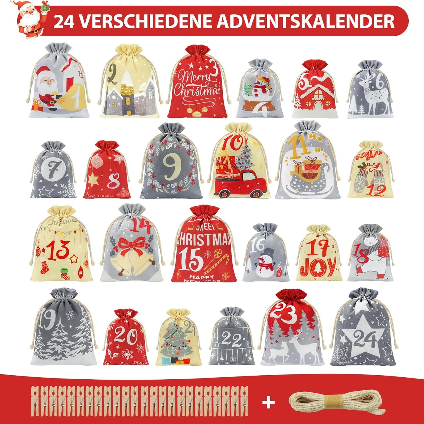 Adventskalender zum Befüllen, Classic