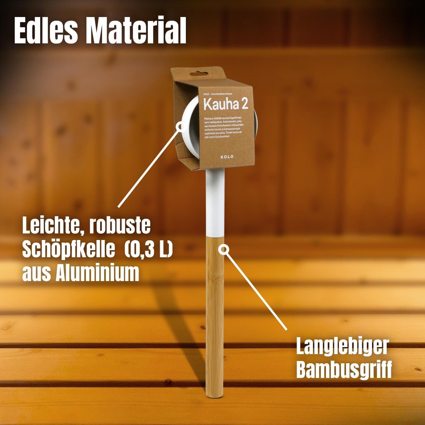 Kauha Sauna-Aufgusskelle, Weiß