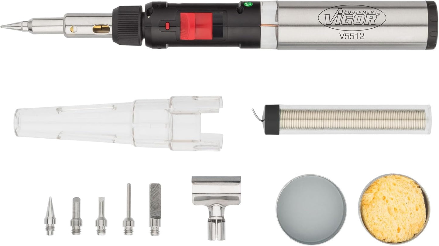 Gas Lötkolben-Satz mit 7 Adaptern (12-teilig)