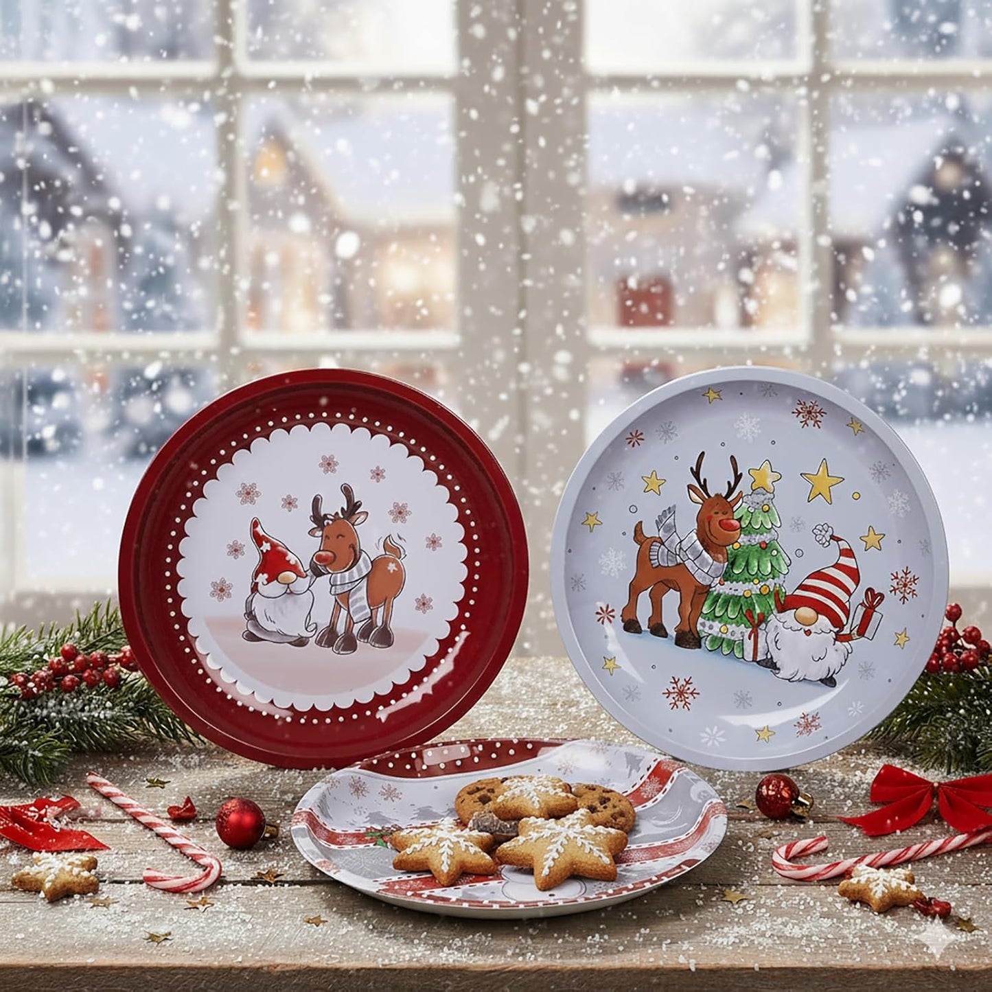 3er-Set Christmas Gebäckteller, 3er Set Gebäckteller Christmas