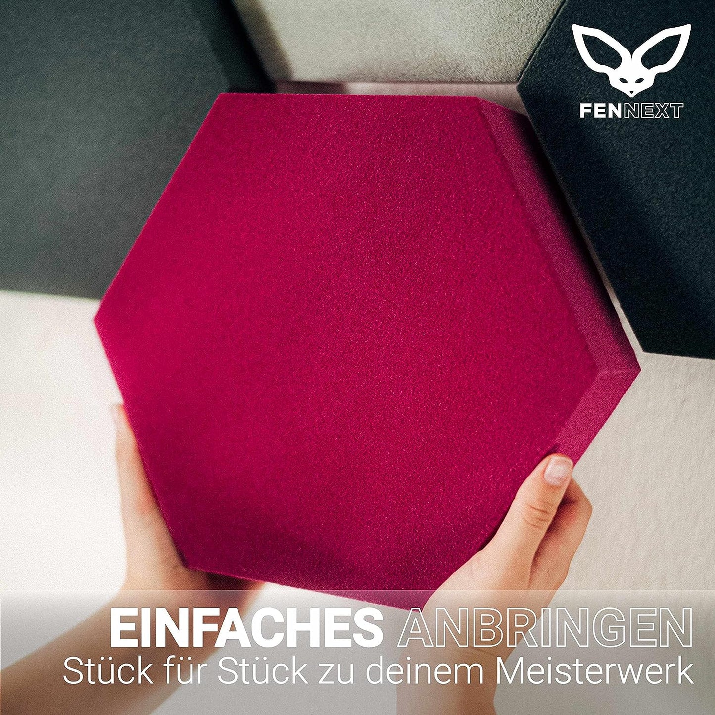 Schallabsorber Akustikpaneele-Set (8 Stück), Farbverlauf "Ocean Shades"