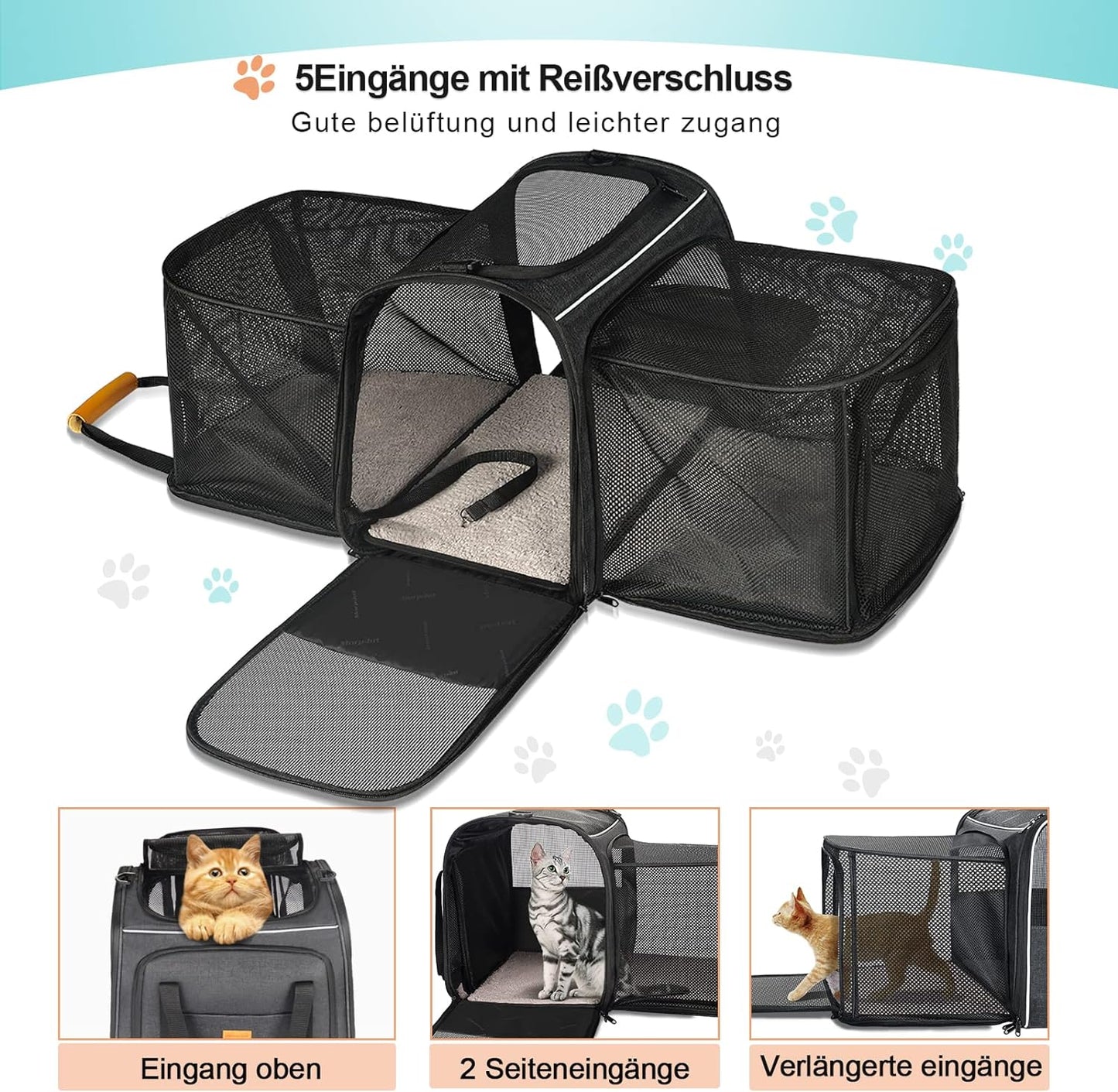 Transportbox, L 45 x B 33 x H 36 cm, Dunkel Grau-Erweiterbare