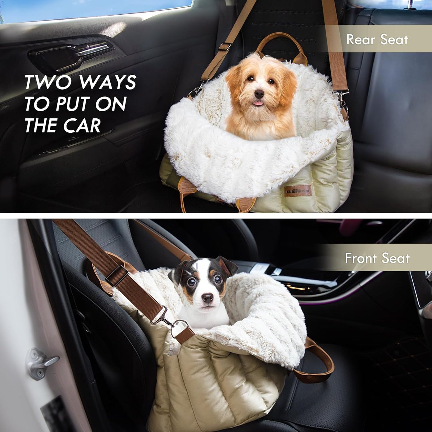 Rutschfester 3-in-1 Autositz & Tragetasche für kleine Hunde