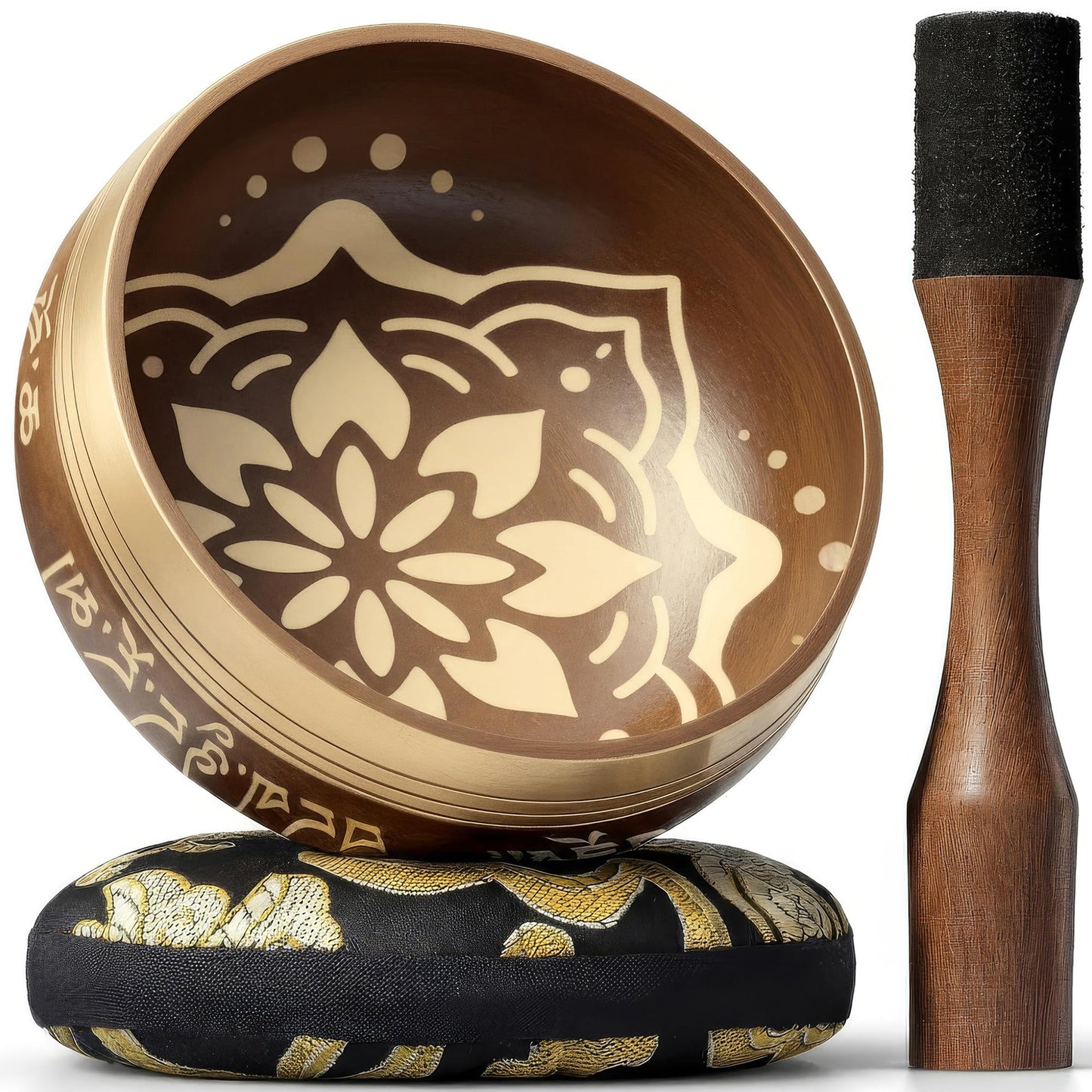 Klangschalen-Set, Mattes Gold Ohne Tasche