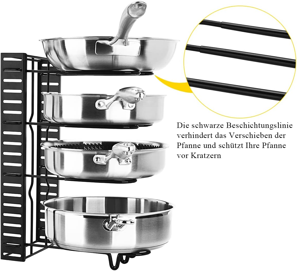 Doppelseitiger Pfannen- und Deckelhalter, 10 Teiler, Braun 3 DIY-Methoden Pfannenhalter