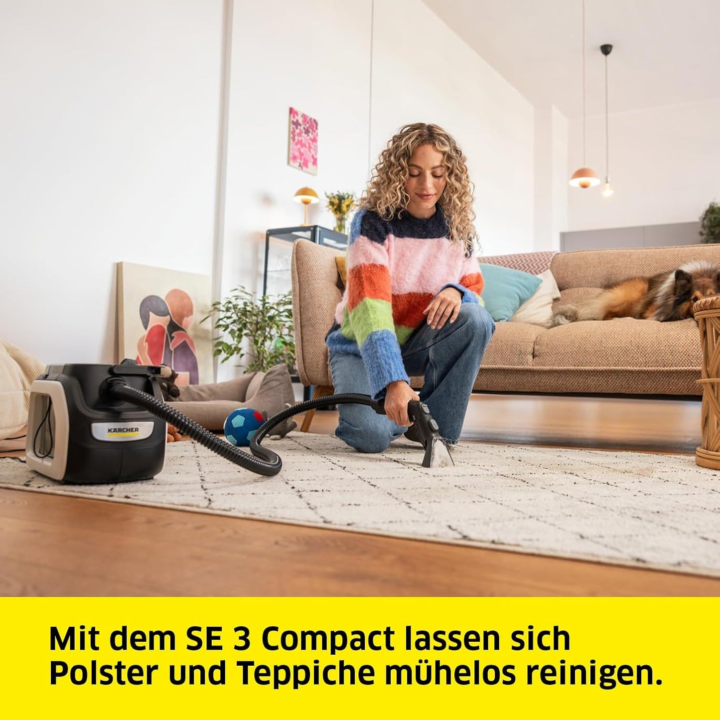 Waschsauger SE 3 Compact mit Zubehör, Weiss Kabelgebunden Single