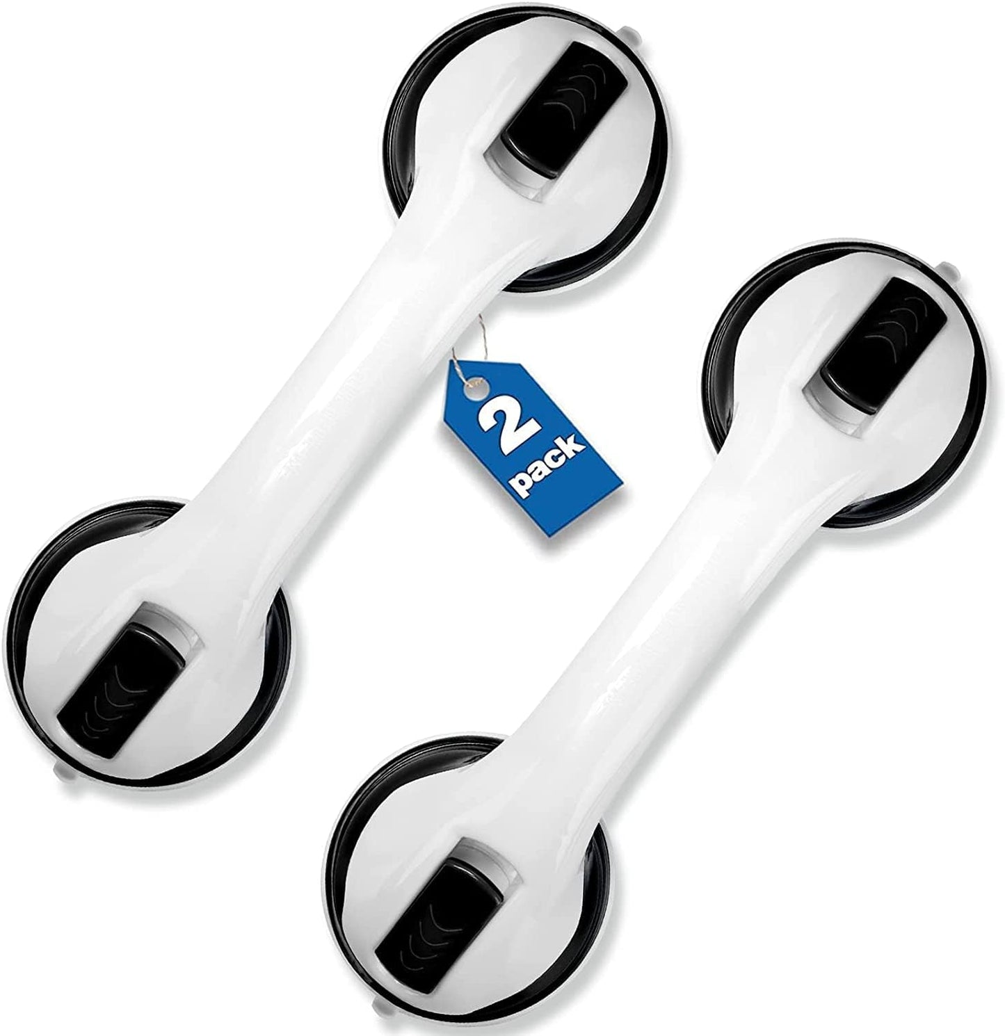 Haltegriff mit Saugnapf, 2 Stück, Schwarz 2 Pack