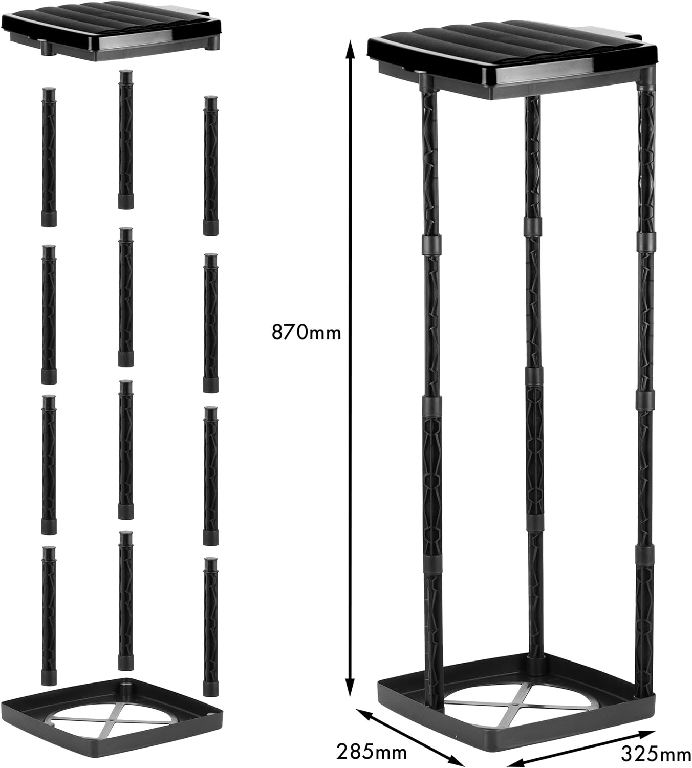 3-teiliges Müllsackständer-Set, 3 Stück