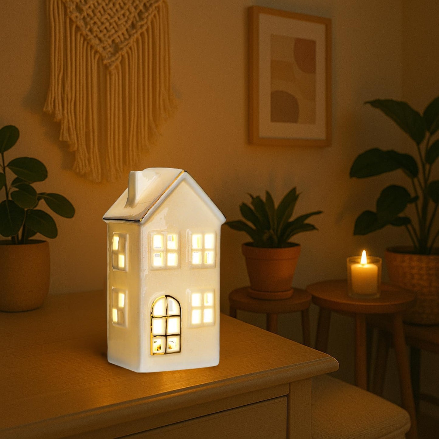 LED-Lichthaus für Winterdekoration, Haus - 15cm