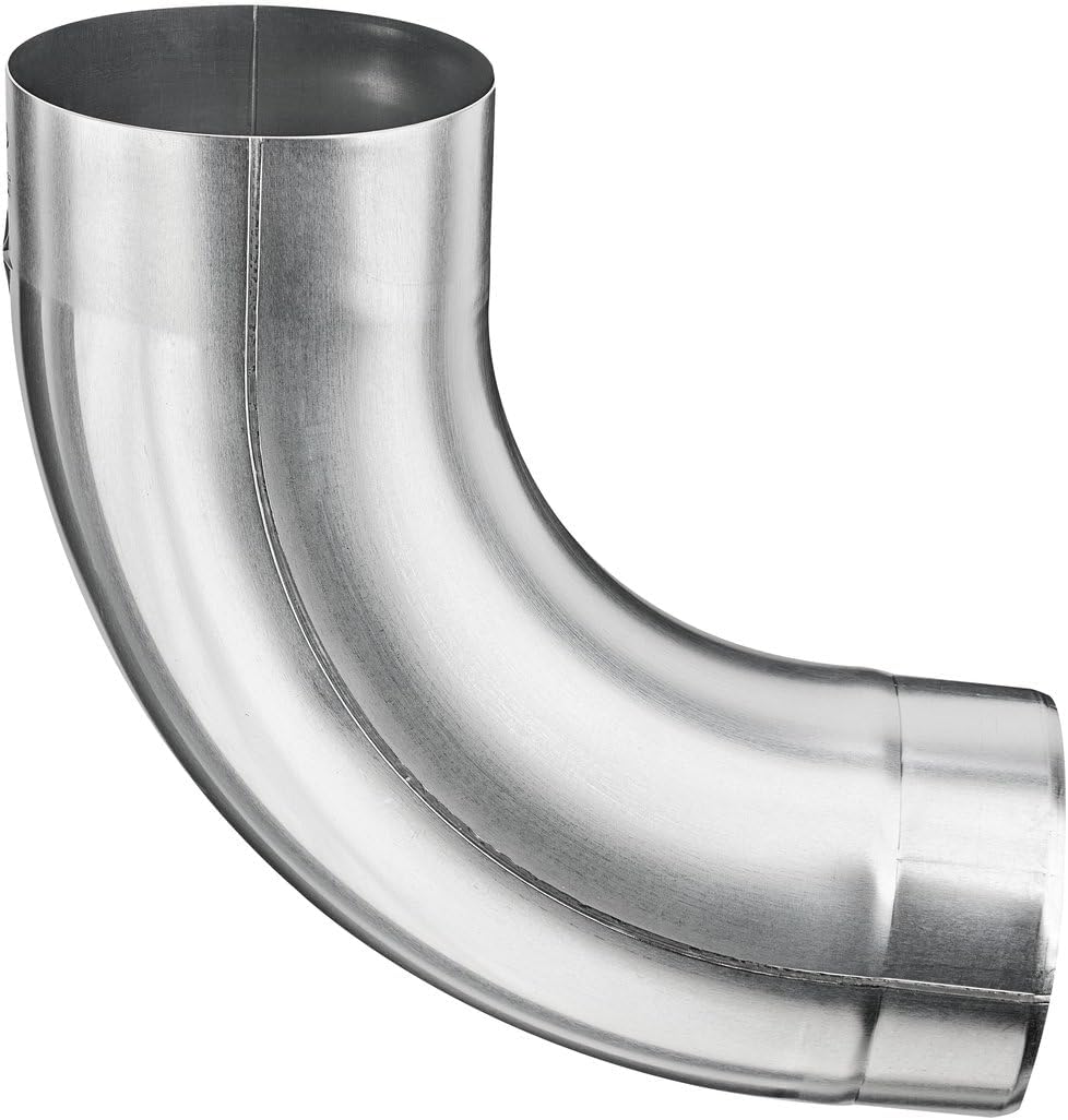 Zink-Rohrbogen 85Grad, 100mm, mit Einzug
