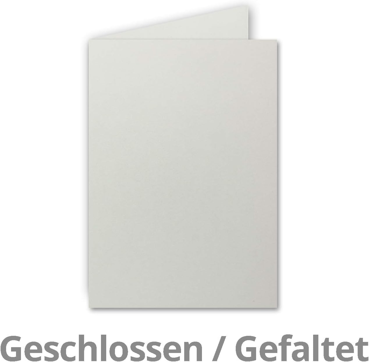 Faltkarten-Set mit Umschlägen, Doppelkarten und Einlegern (75 Stück), 75 Karten-Sets 35-Hellgrau