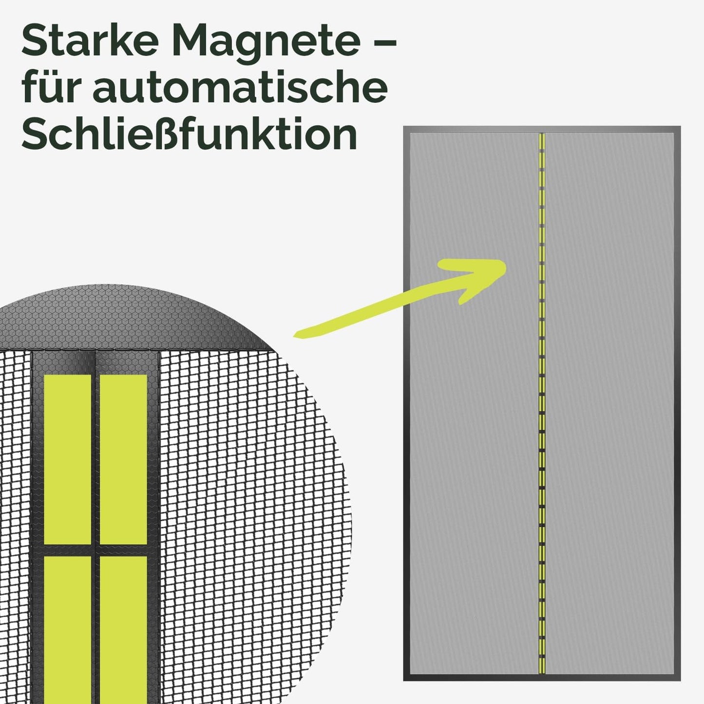 Fliegengitter Magnetvorhang, Schwarz 80 x 200 cm