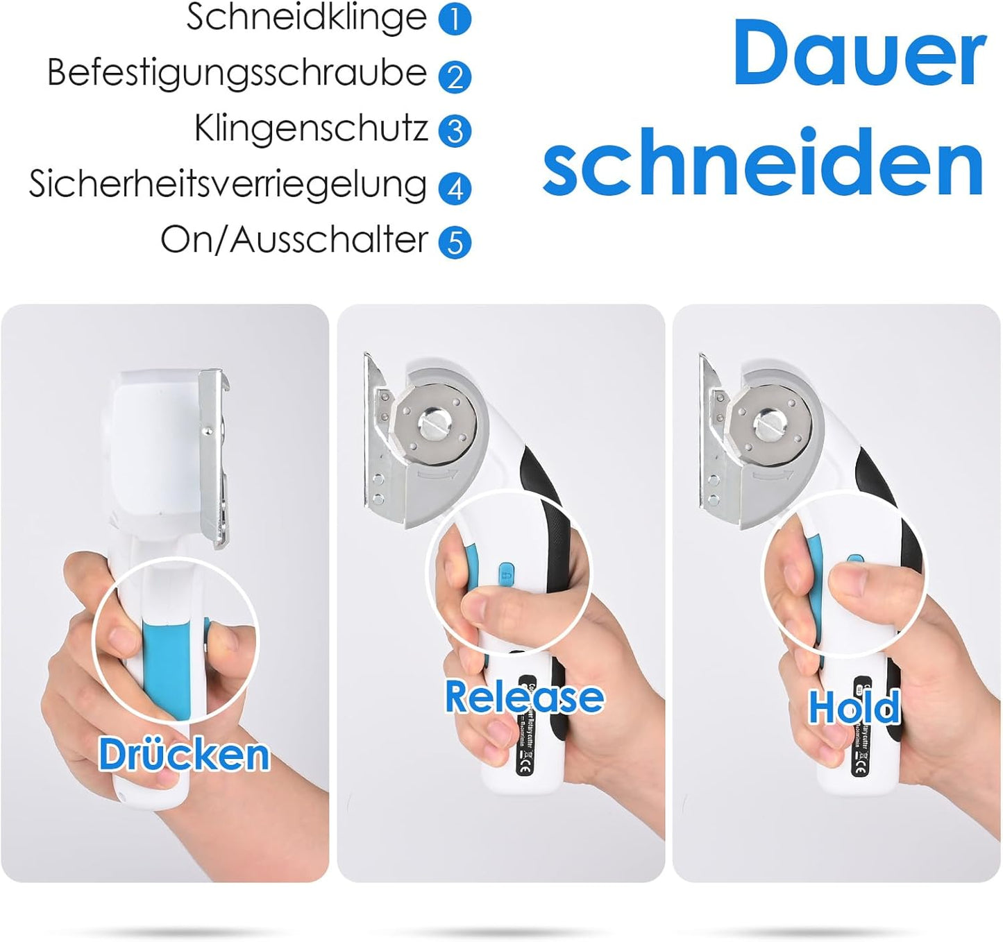 Elektrischer Kartonschneider mit Akku