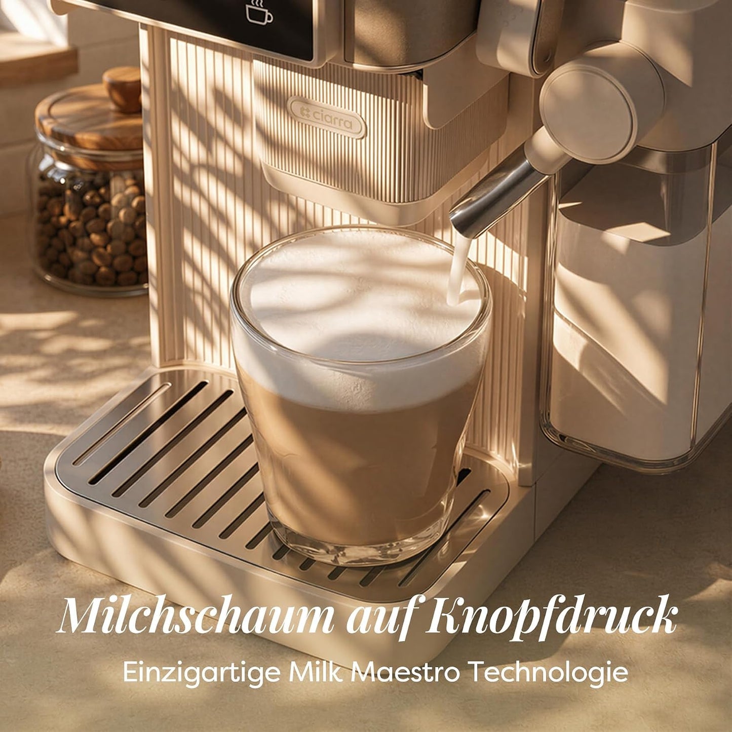 Espressomaschine mit Mahlwerk & Milchaufschäumer