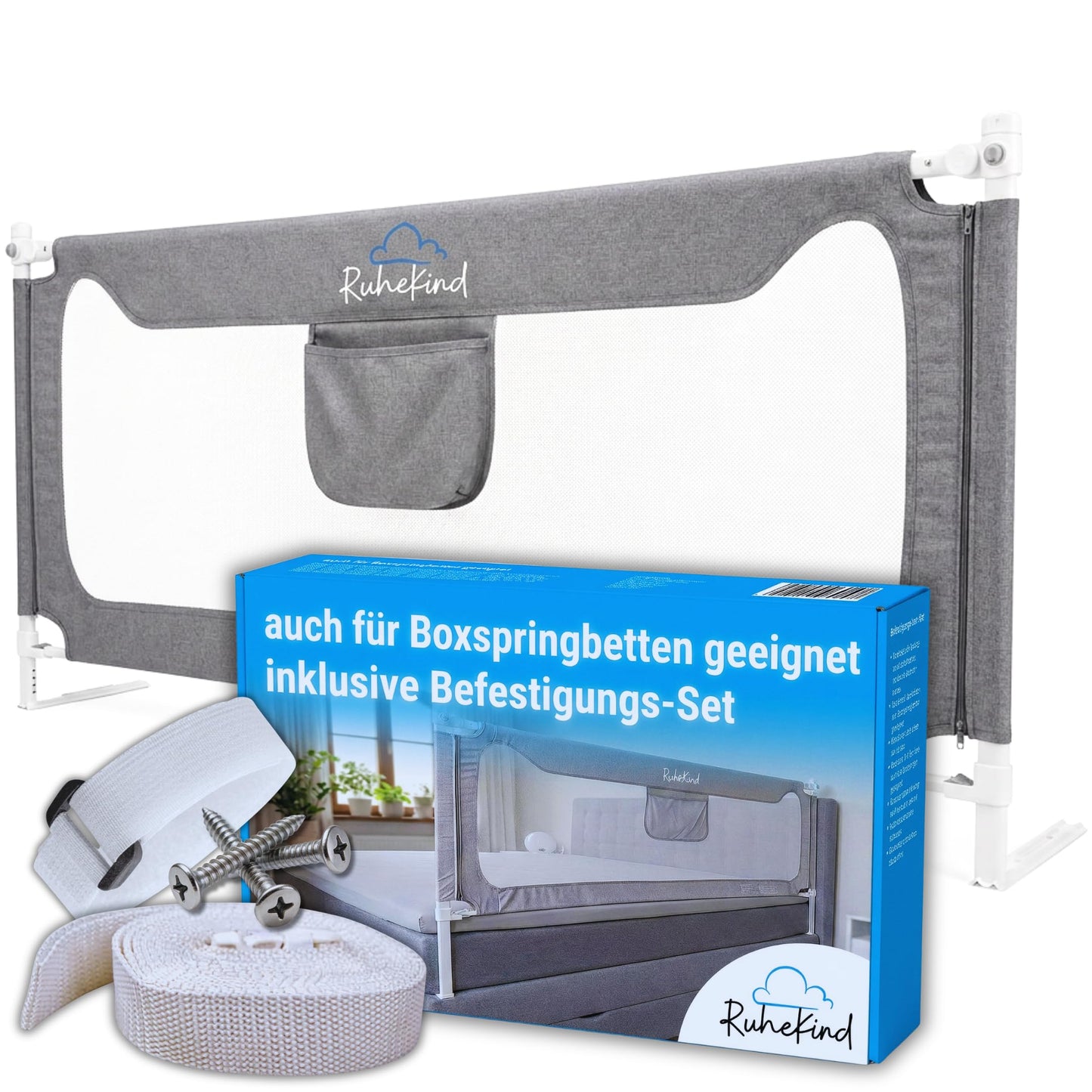 Rausfallschutz für Boxspringbetten, Einzelseite 180cm