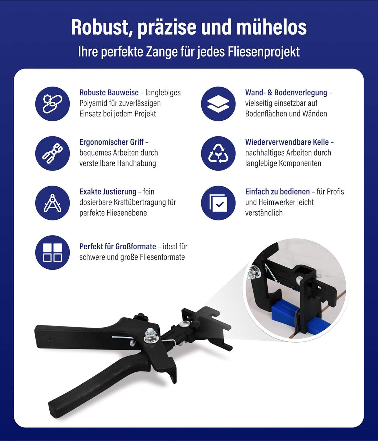 Fliesen Nivellierzange, Zange 1 Stück