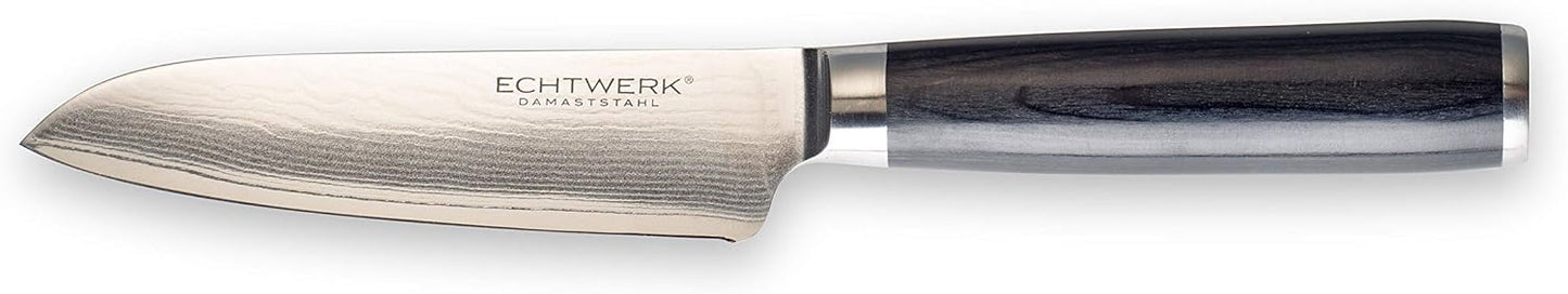 Santoku Messer Set, Dunkler Griff