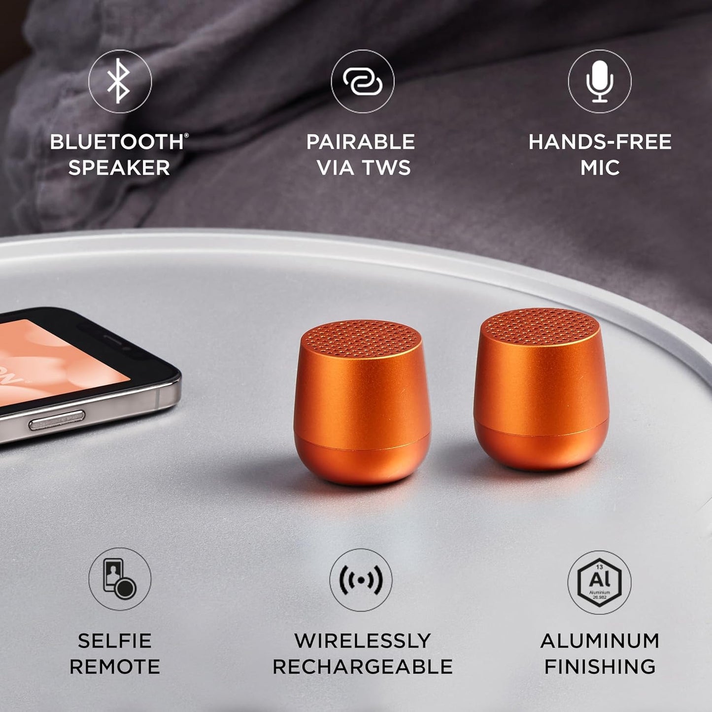 Bluetooth Lautsprecher Mino+, Hellgelb