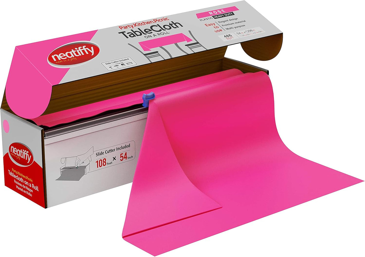 Tischtuchrolle mit Gleitschneider, Rosa
