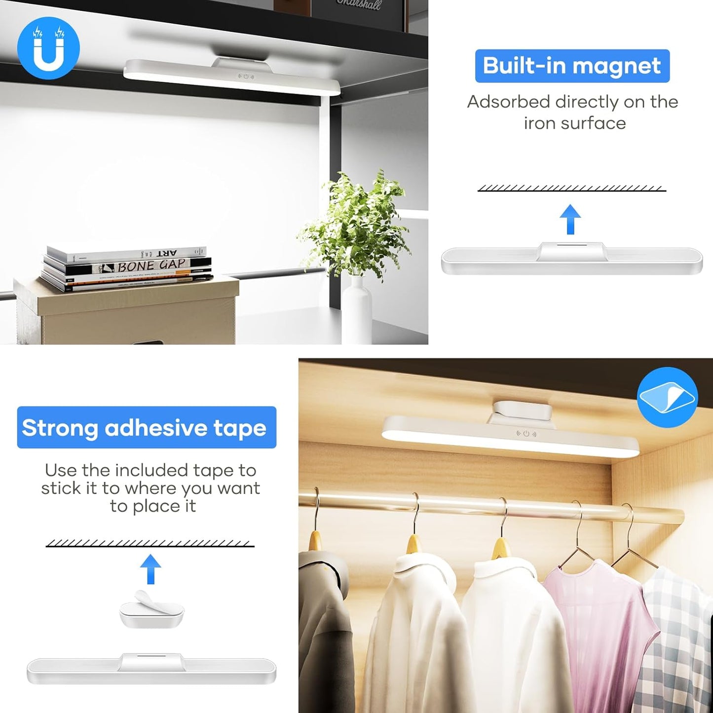 LED Unterbauleuchte mit Akku, dimmbar, abnehmbar