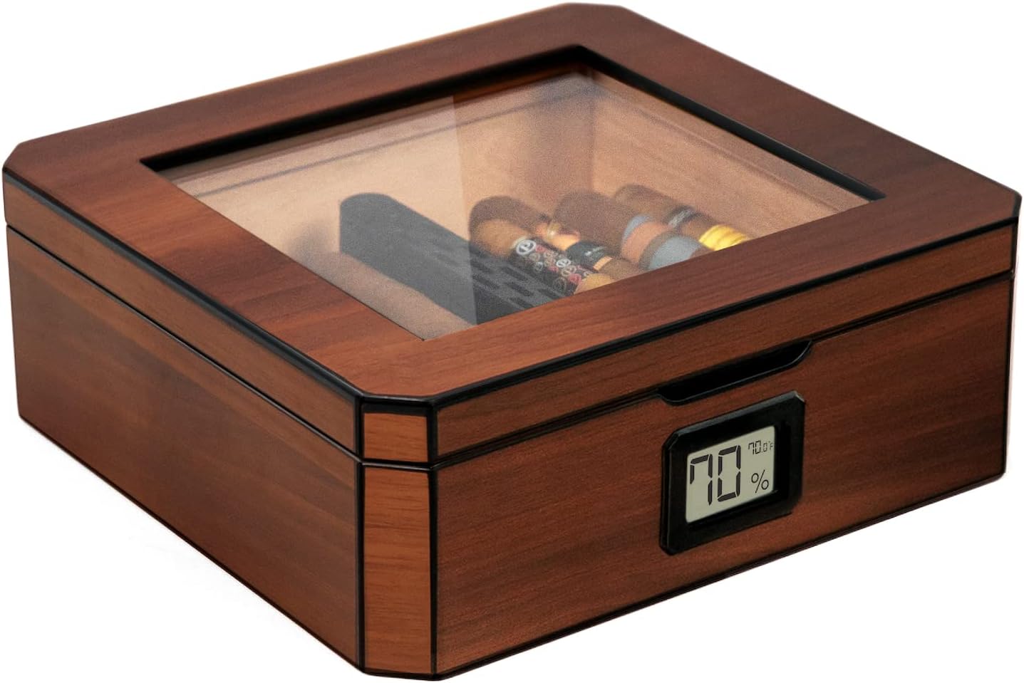 Mag Glass Humidor, Braun