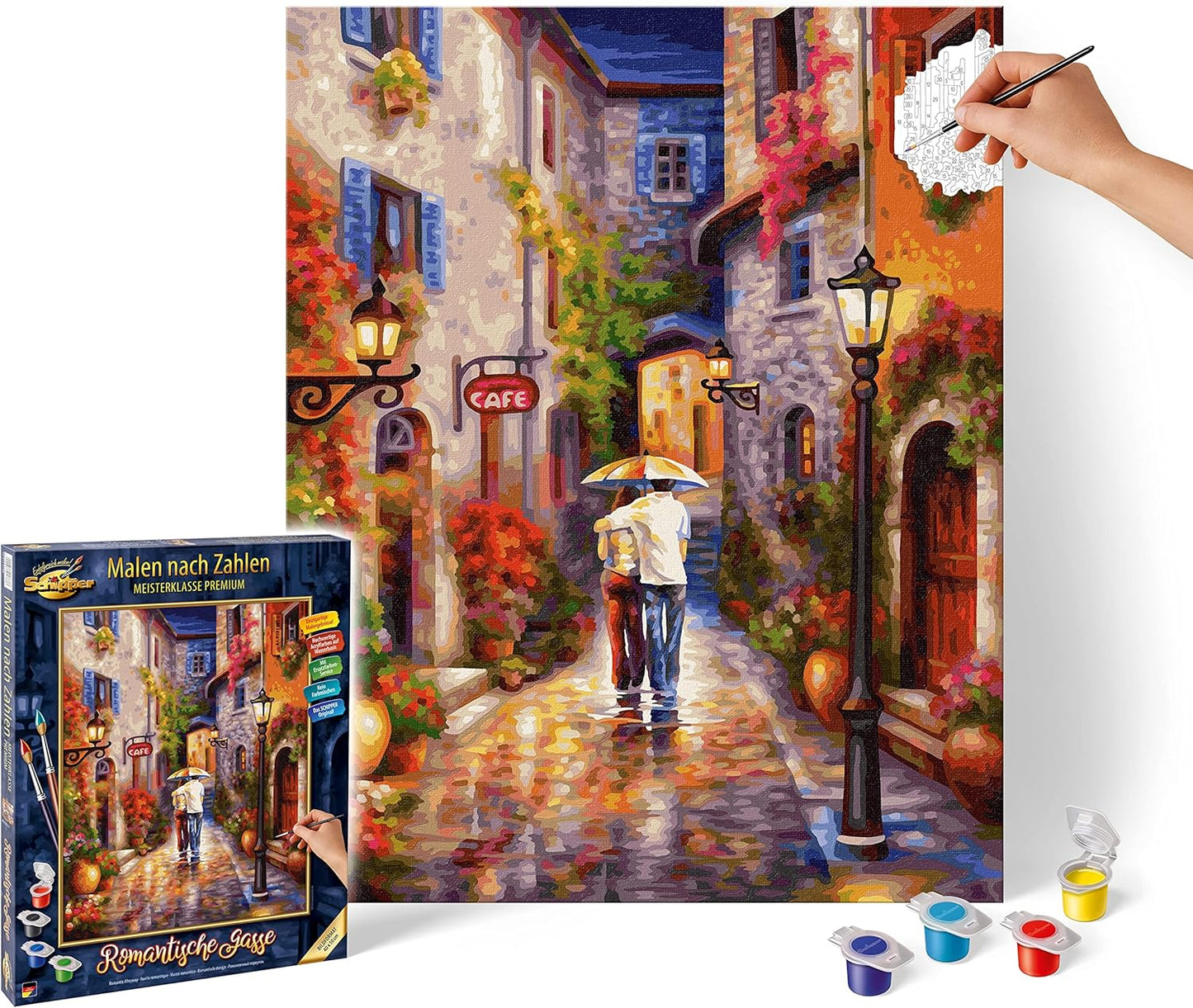 Malen nach Zahlen Romantische Gasse