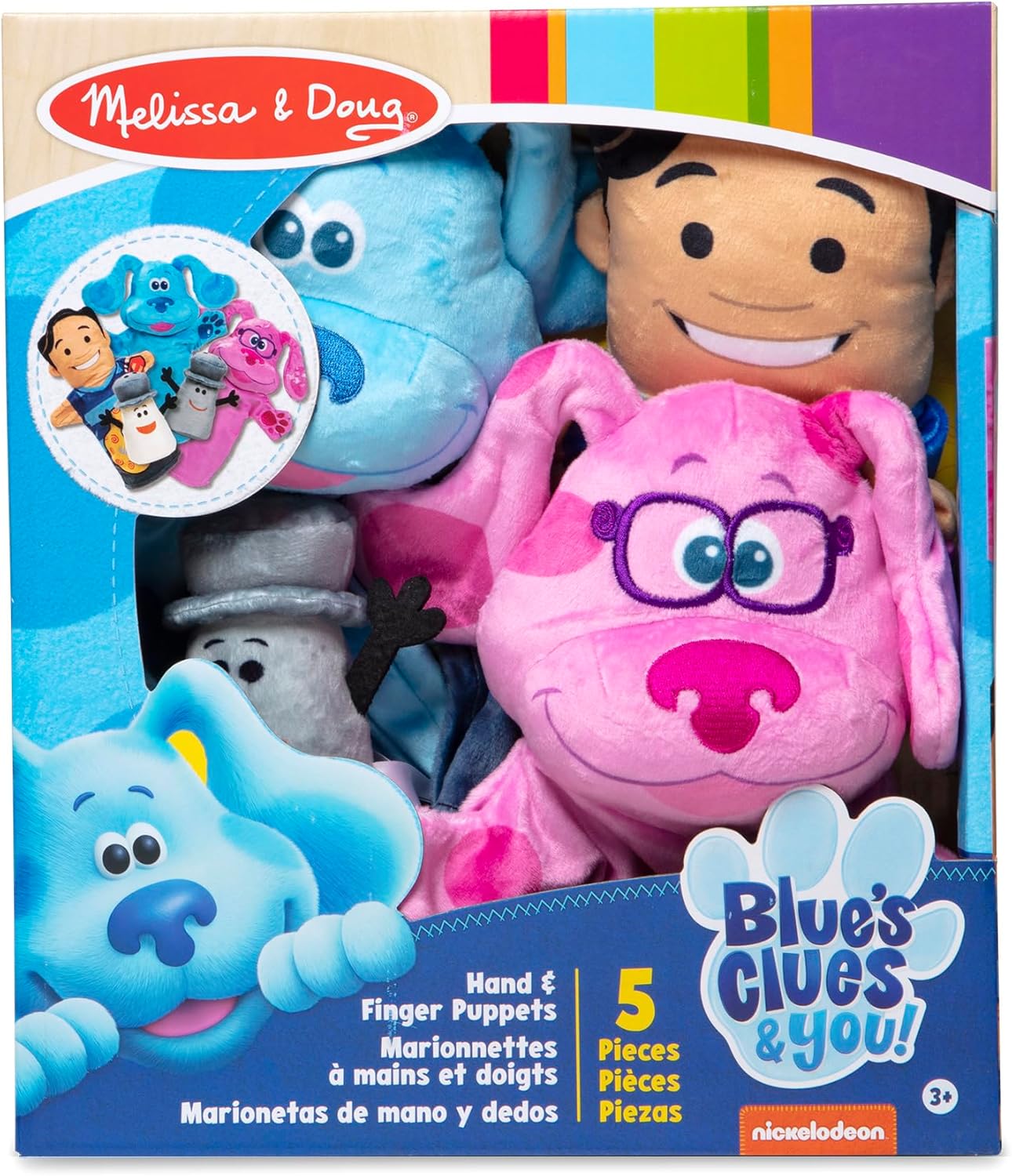 5-teiliges Hand- & Fingerpuppen-Set Blue's Clues & You!, Blue's Clues & You