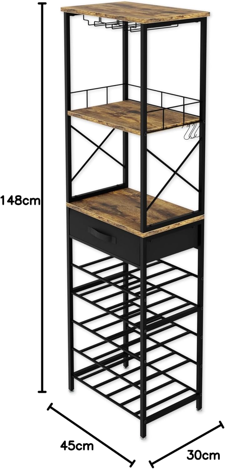 Metall-Weinregal für 7-30 Flaschen, LOFT 2-20S