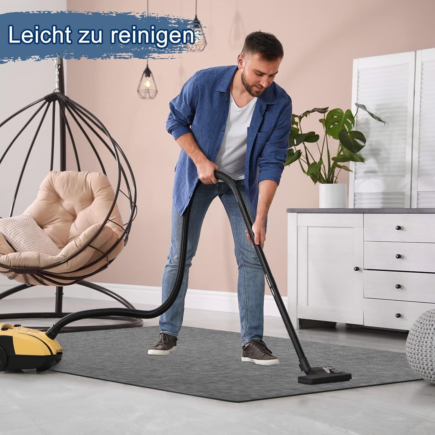 Bodenschutzmatte für Bürostühle, 140x90 cm, Hellgrau 140 x 90 cm