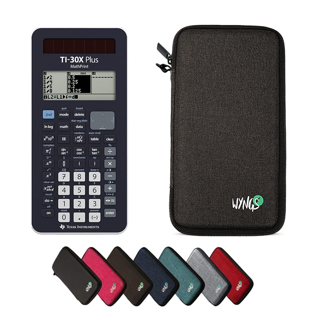 TI 30 X Plus Rechner Set mit Schutztasche, Dunkelgrau