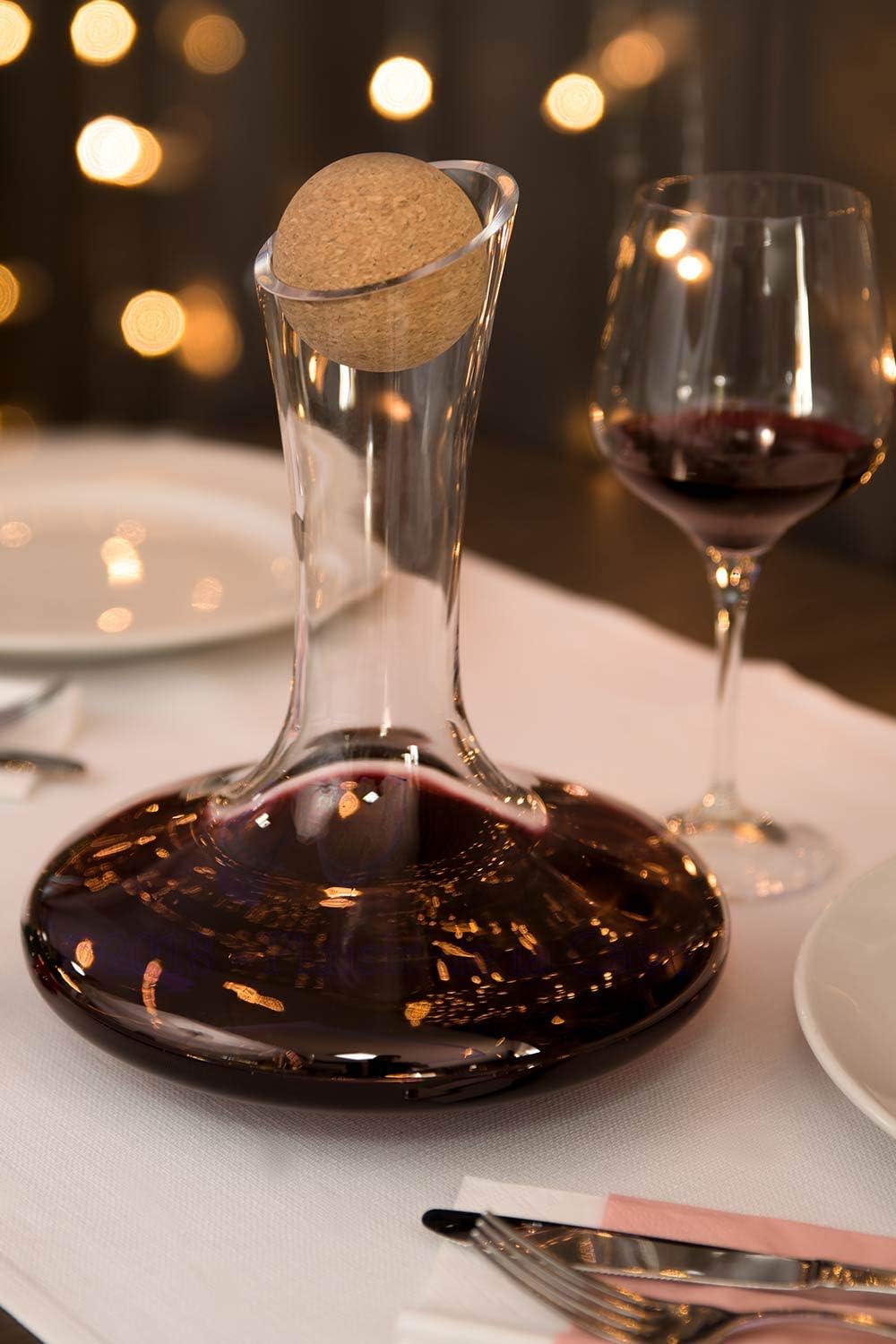 Weinkaraffe mit Korkverschluss, 1800 ml