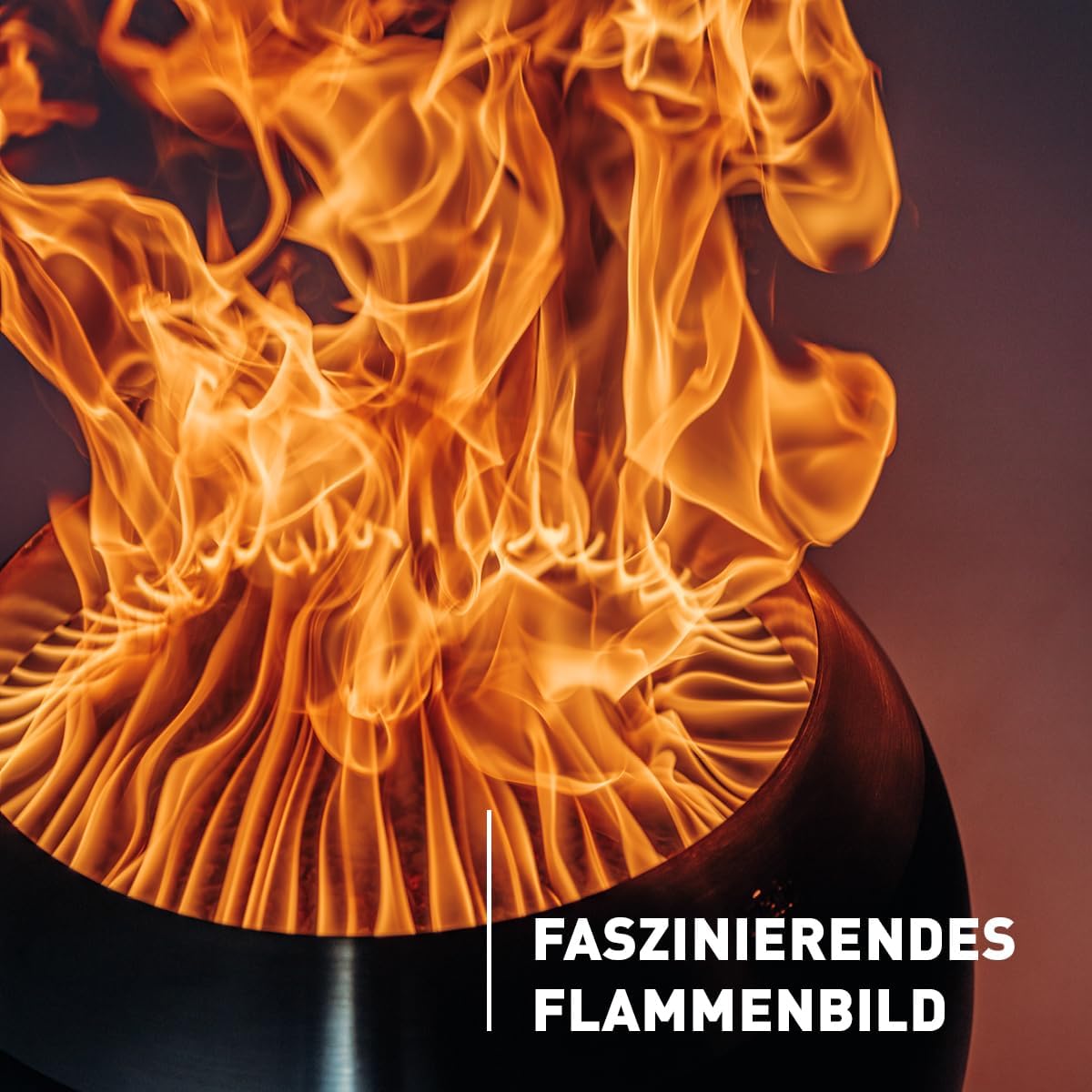 MOON 45 Feuerschale, 45 silber mit niedrigem Fuss