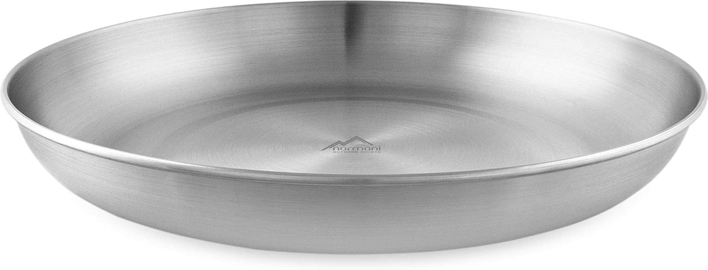 Outdoor Edelstahlteller (23 cm, lebensmittelecht), 23 cm x 3 cm Silber 2