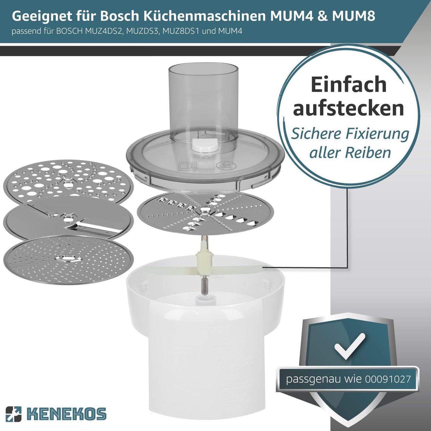 Flügelrad für Bosch Küchenmaschine, 2 Stück passend für MUM4 / MUM8