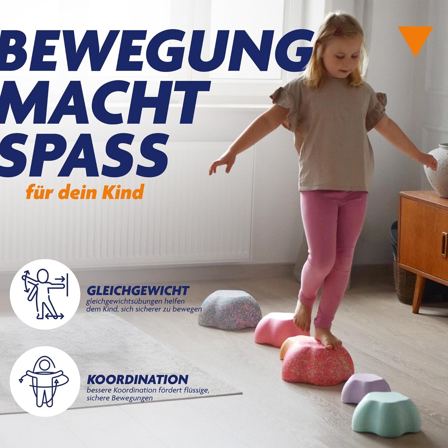 Balanciersteine für Kinder, regenbogen