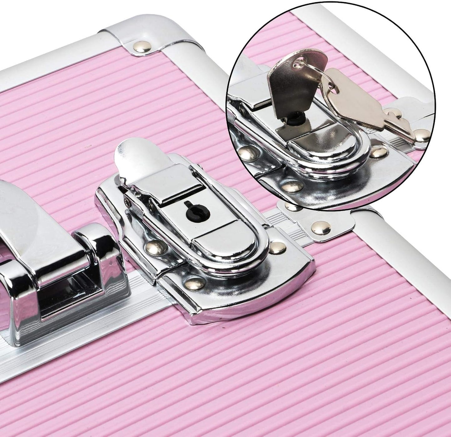 4-in-1 Kosmetik- und Schmuckkoffer-Set, Rosa