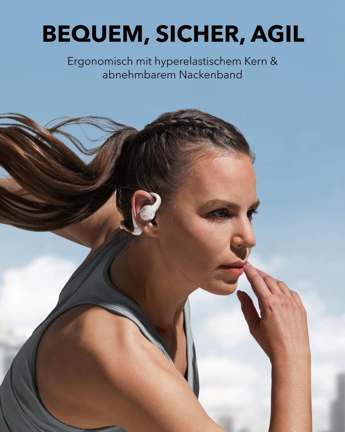Open-Ear Kopfhörer AeroFit Pro, Schneeweiß