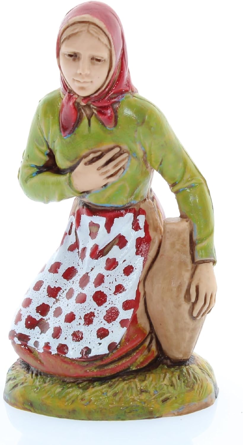 Set 8 Hirtenfiguren für Krippe (10 cm)