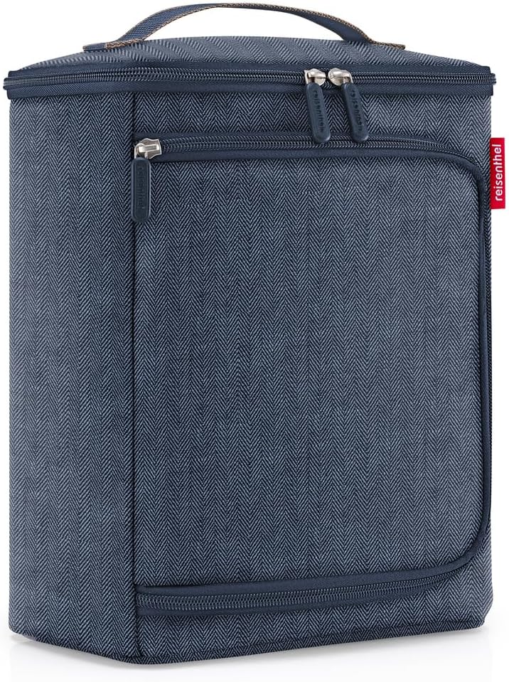 Kühltasche mit Zwei Öffnungen, herringbone dark blue