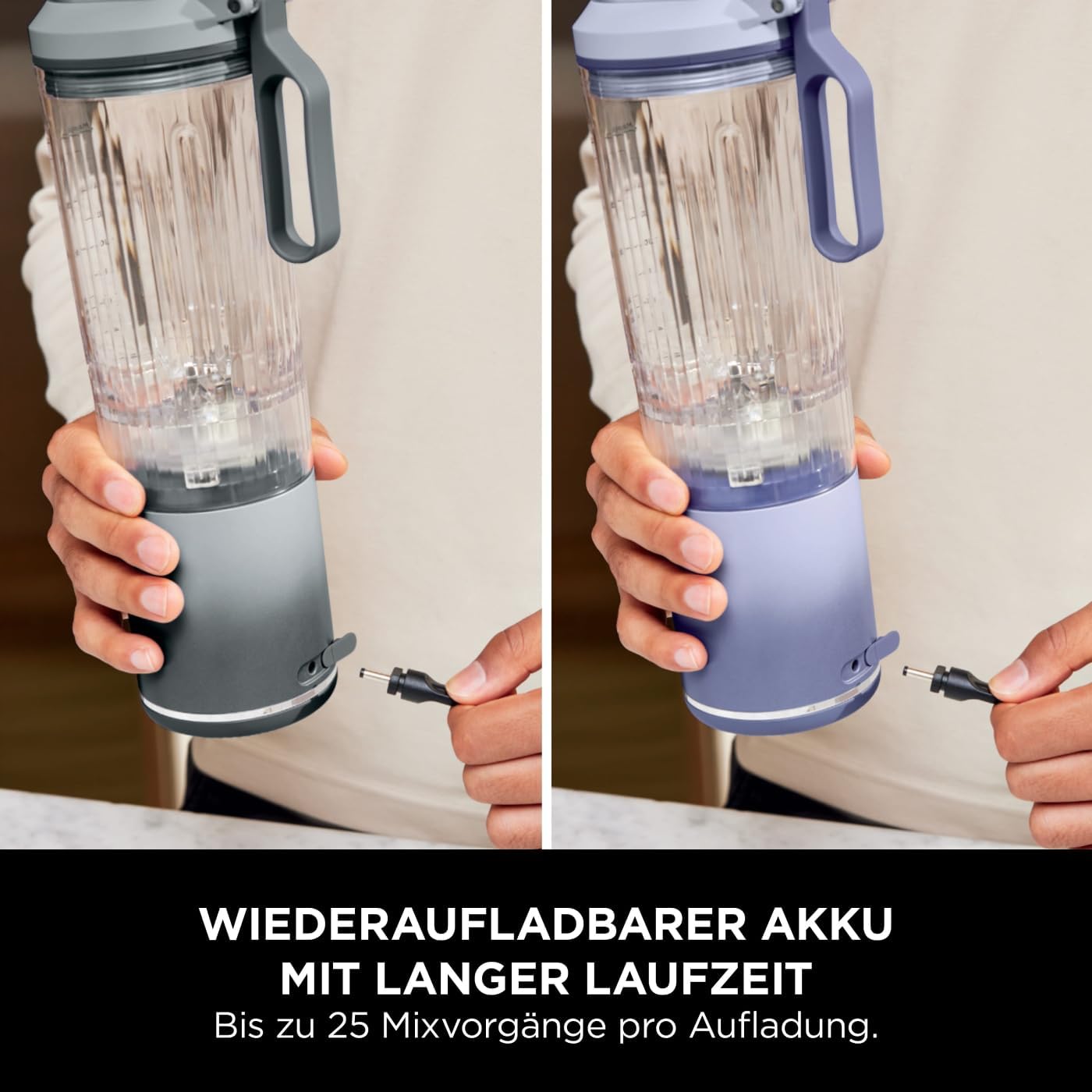 Bundle mit tragbaren Mini-Standmixer, Lavendel/Silber