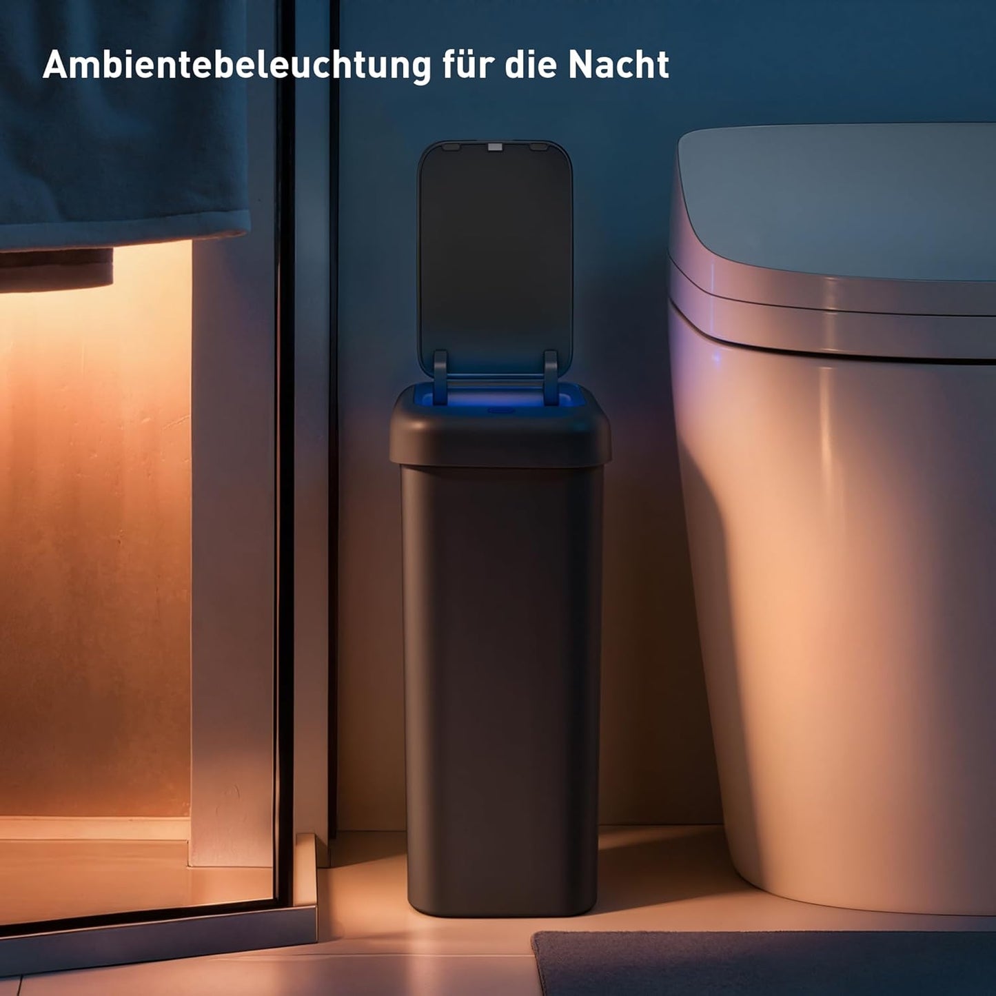 Automatischer Sensor-Mülleimer, Schwarz