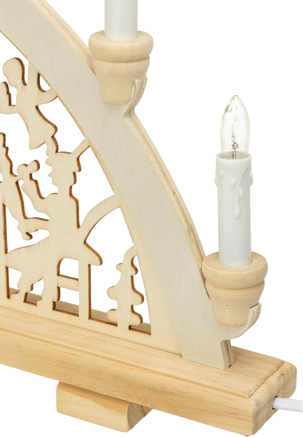 Holz Schwibbogen LED Lichterbogen "Gute Stube" 57 cm, Gute Stube