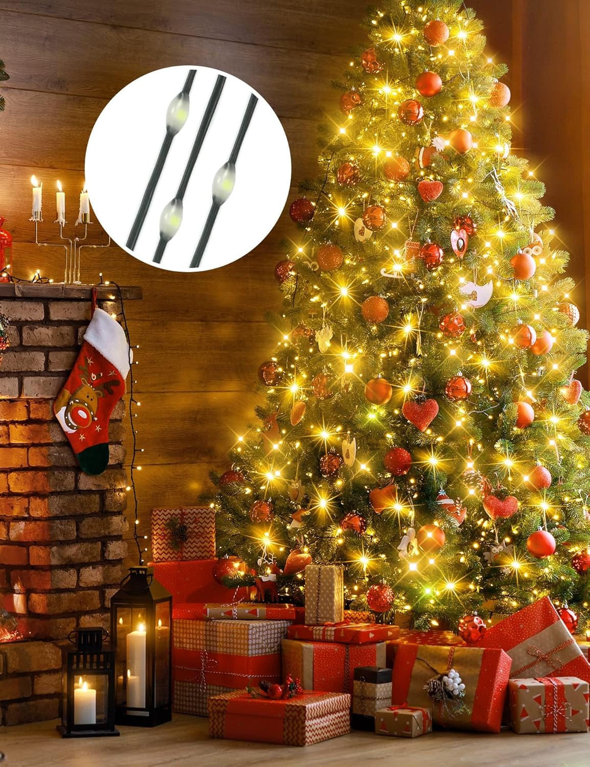 Lichterkette Weihnachtsbaum, Warmweiss|2M