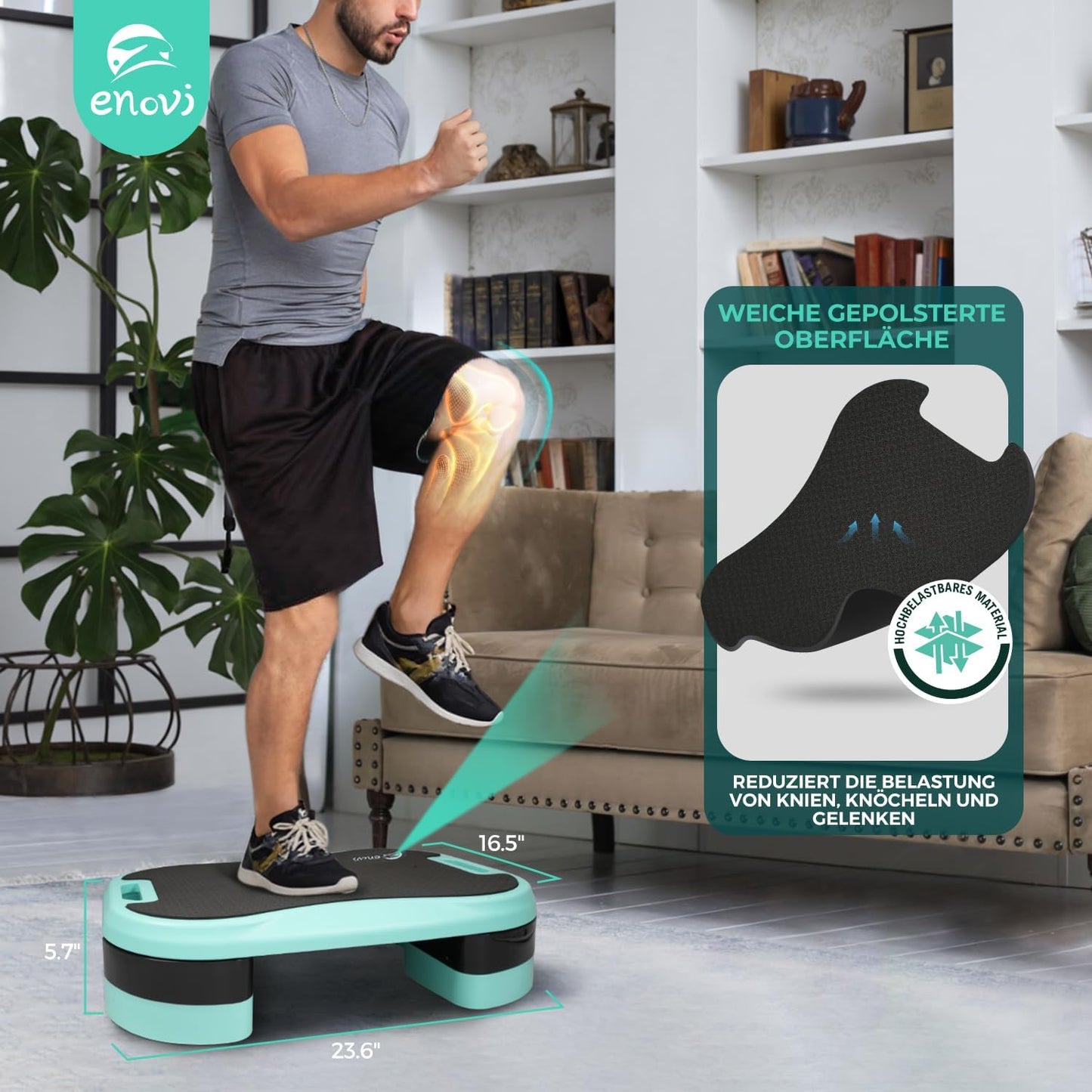 Stepper mit Kissen & Höhenverstellung