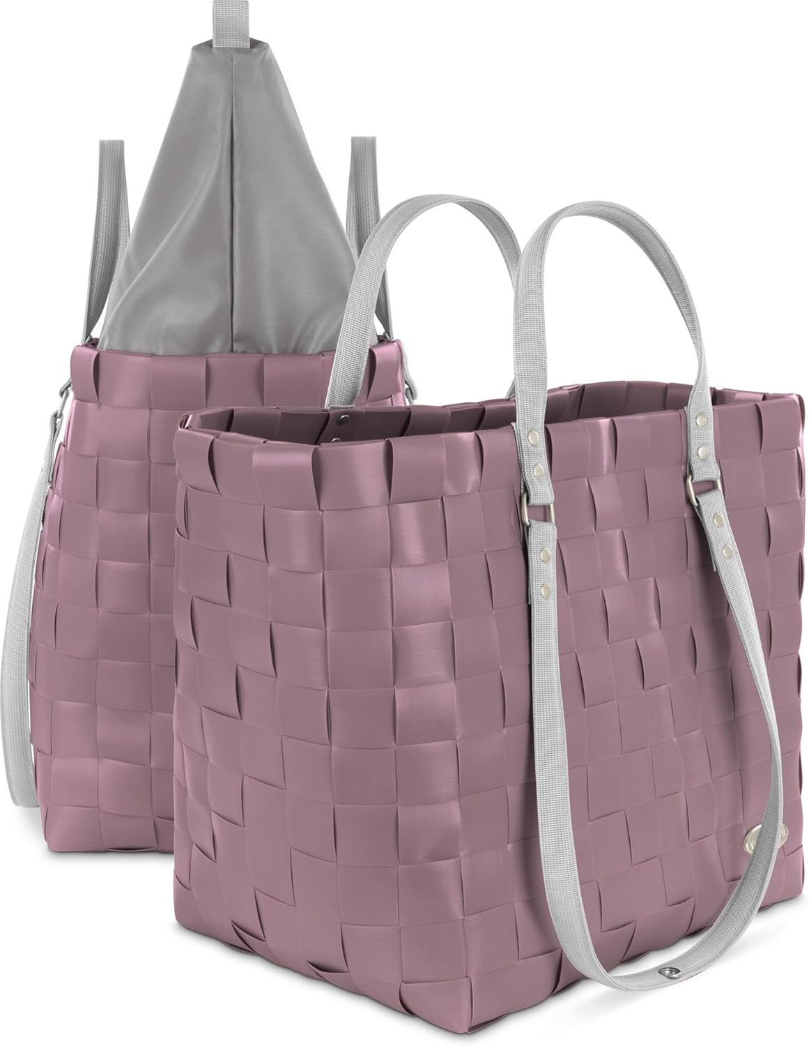 Grosser Einkaufskorb mit langen Henkeln (25 L), Einheitsgrösse Dusty Pink