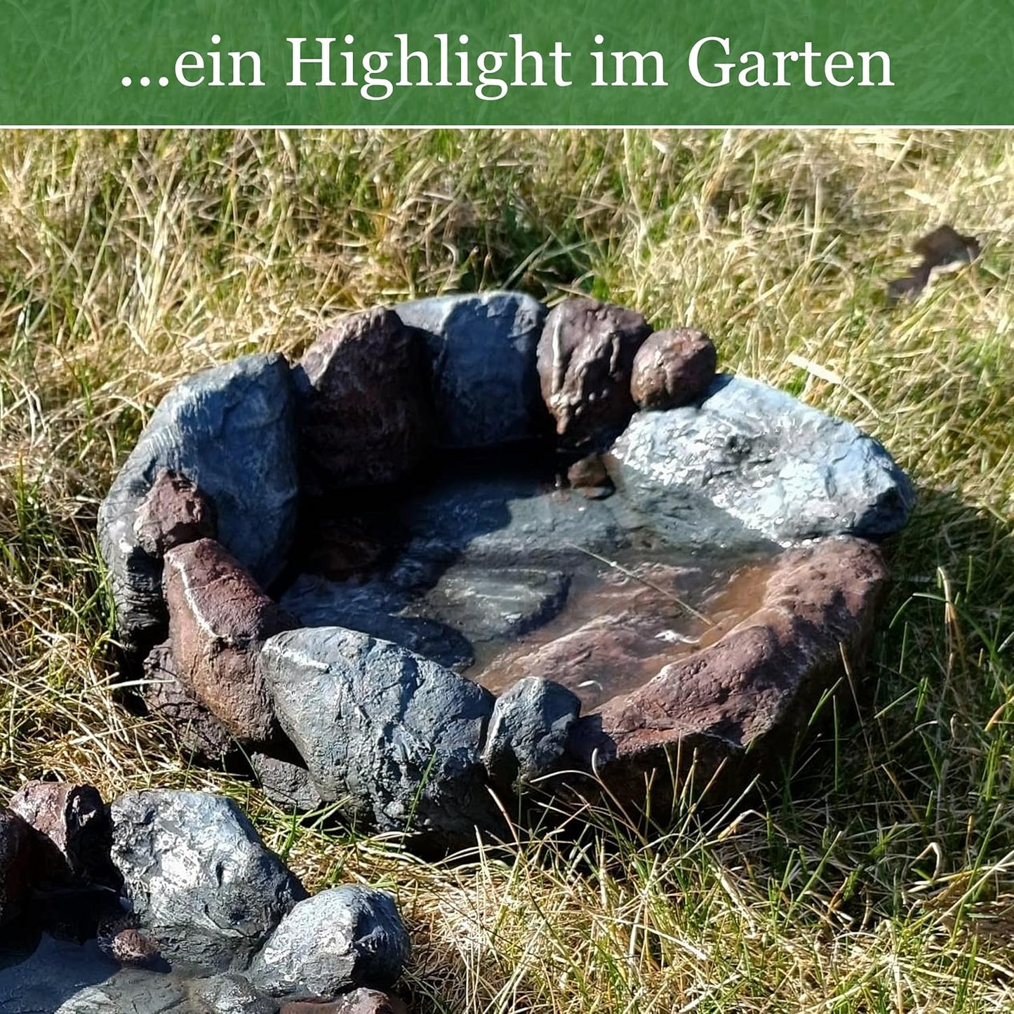 Vogelbad Wassertränke für Garten 35 cm