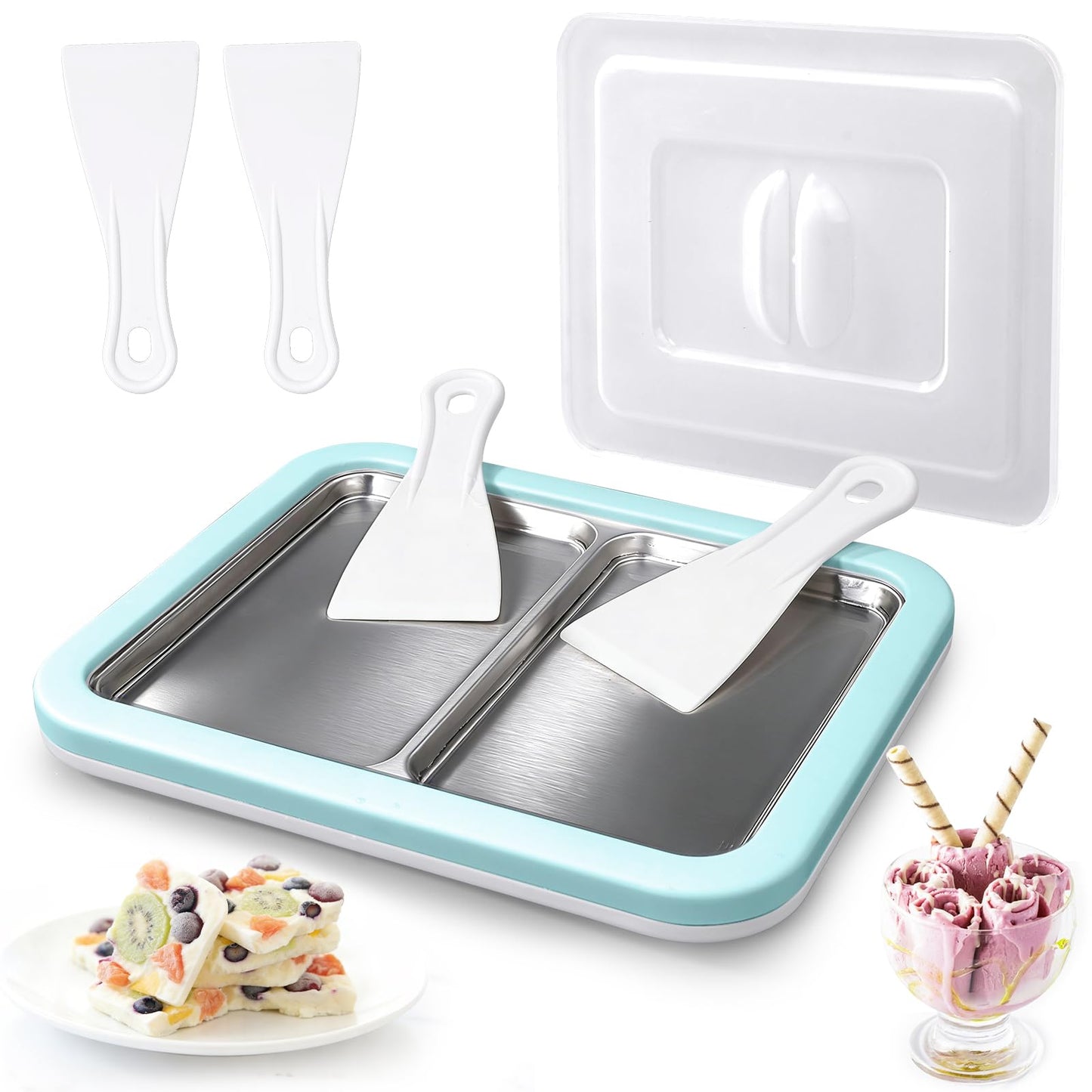 Eis Roll Maker Set, One Size Grün
